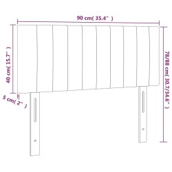 LED Kopfteil Blau 90x5x78/88 cm Stoff