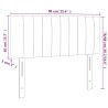 LED Kopfteil Dunkelgrau 90x5x78/88 cm Stoff