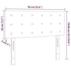 LED Kopfteil Dunkelgrün 90x5x78/88 cm Samt