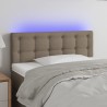 LED Kopfteil Taupe 80x5x78/88 cm Stoff