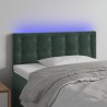 LED Kopfteil Dunkelgrün 100x5x78/88 cm Samt