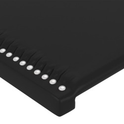 LED Kopfteil Schwarz 147x16x78/88 cm Kunstleder