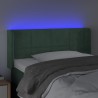 LED Kopfteil Dunkelgrün 93x16x78/88 cm Samt