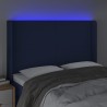 LED Kopfteil Blau 147x16x118/128 cm Stoff