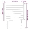 LED Kopfteil Dunkelgrau 83x16x118/128 cm Stoff