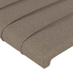 LED Kopfteil Taupe 183x16x118/128 cm Stoff