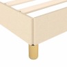 Bettgestell mit Kopfteil Creme 80x200 cm Stoff