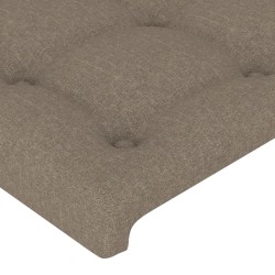 Bettgestell mit Kopfteil Taupe 140x200 cm Stoff