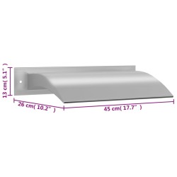 Pool-Wasserfall Silbern 45x26x13 cm Edelstahl