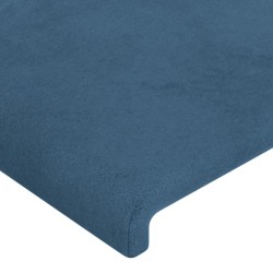 Bettgestell mit Kopfteil Dunkelblau 100x200 cm Samt