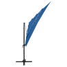 Sonnenschirm mit Aluminium-Mast 4-lagig Azurblau 250x250 cm