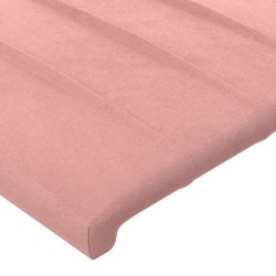 Bettgestell mit Kopfteil Rosa 80x200 cm Samt