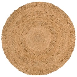 Teppich Jute Handgeflochten 150 cm Rund