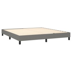 Boxspringbett mit Matratze Dunkelgrau 160x200 cm Stoff