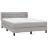 Boxspringbett mit Matratze Hellgrau 140x200 cm Stoff