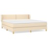 Boxspringbett mit Matratze Creme 160x200 cm Stoff