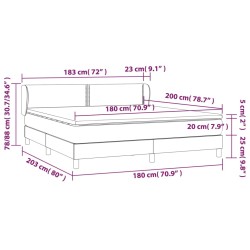 Boxspringbett mit Matratze Creme 180x200 cm Stoff