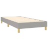 Boxspringbett mit Matratze Hellgrau 100x200 cm Stoff