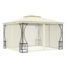 Pavillon mit Netz 300x300x265 cm Creme