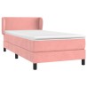 Boxspringbett mit Matratze Rosa 90x200 cm Samt