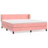 Boxspringbett mit Matratze Rosa 180x200 cm Samt