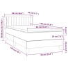 Boxspringbett mit Matratze Rosa 90x190 cm Samt