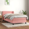 Boxspringbett mit Matratze Rosa 80x200 cm Samt