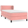 Boxspringbett mit Matratze Rosa 80x200 cm Samt