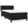 Boxspringbett mit Matratze Schwarz 80x200 cm Samt