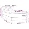 Boxspringbett mit Matratze Schwarz 90x190 cm Samt