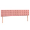 Boxspringbett mit Matratze Rosa 200x200 cm Samt