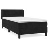 Boxspringbett mit Matratze Schwarz 90x200 cm Samt