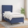 Boxspringbett mit Matratze Blau 80x200 cm Stoff