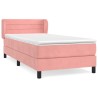 Boxspringbett mit Matratze Rosa 80x200 cm Samt