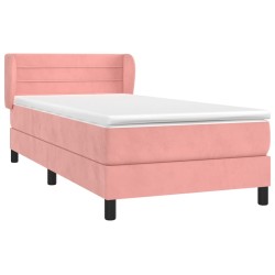 Boxspringbett mit Matratze Rosa 80x200 cm Samt