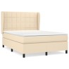 Boxspringbett mit Matratze Creme 140x190 cm Stoff