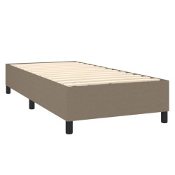 Boxspringbett mit Matratze Taupe 90x190 cm Stoff