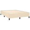 Boxspringbett mit Matratze Creme 140x200 cm Stoff