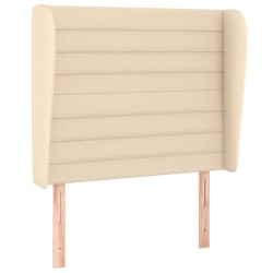 Boxspringbett mit Matratze Creme 90x200 cm Stoff