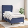 Boxspringbett mit Matratze Blau 90x190 cm Stoff