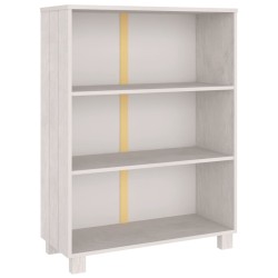 Bücherschrank HAMAR Weiß 85x35x112 cm Massivholz Kiefer