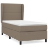 Boxspringbett mit Matratze Taupe 100x200 cm Stoff