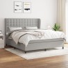 Boxspringbett mit Matratze Hellgrau 180x200 cm Stoff