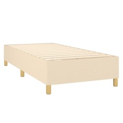 Boxspringbett mit Matratze Creme 90x200 cm Stoff