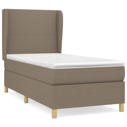 Boxspringbett mit Matratze Taupe 90x190 cm Stoff