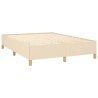 Boxspringbett mit Matratze Creme 140x200 cm Stoff