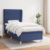 Boxspringbett mit Matratze Blau 100x200 cm Stoff