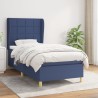 Boxspringbett mit Matratze Blau 90x190 cm Stoff