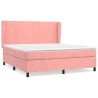 Boxspringbett mit Matratze Rosa 180x200 cm Samt