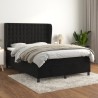 Boxspringbett mit Matratze Schwarz 140x200 cm Samt